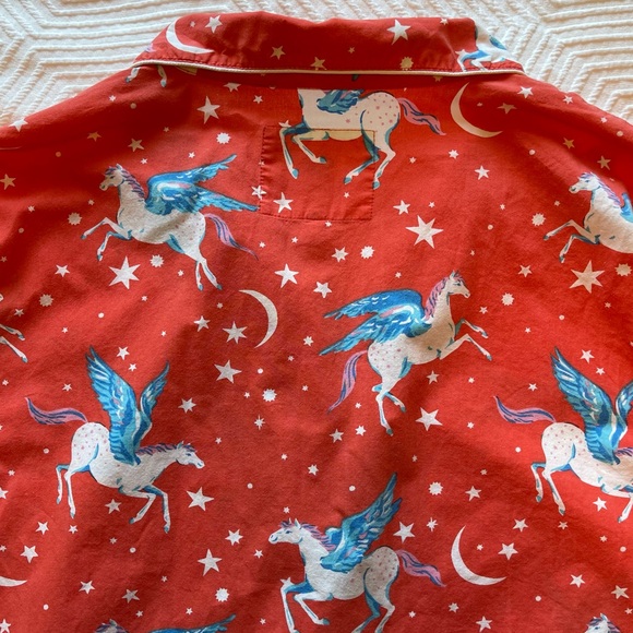 Printfresh Women's M Moon Flight Long Pajama Set Organic Cotton Pegasus Paloma - Picture 13 of 16